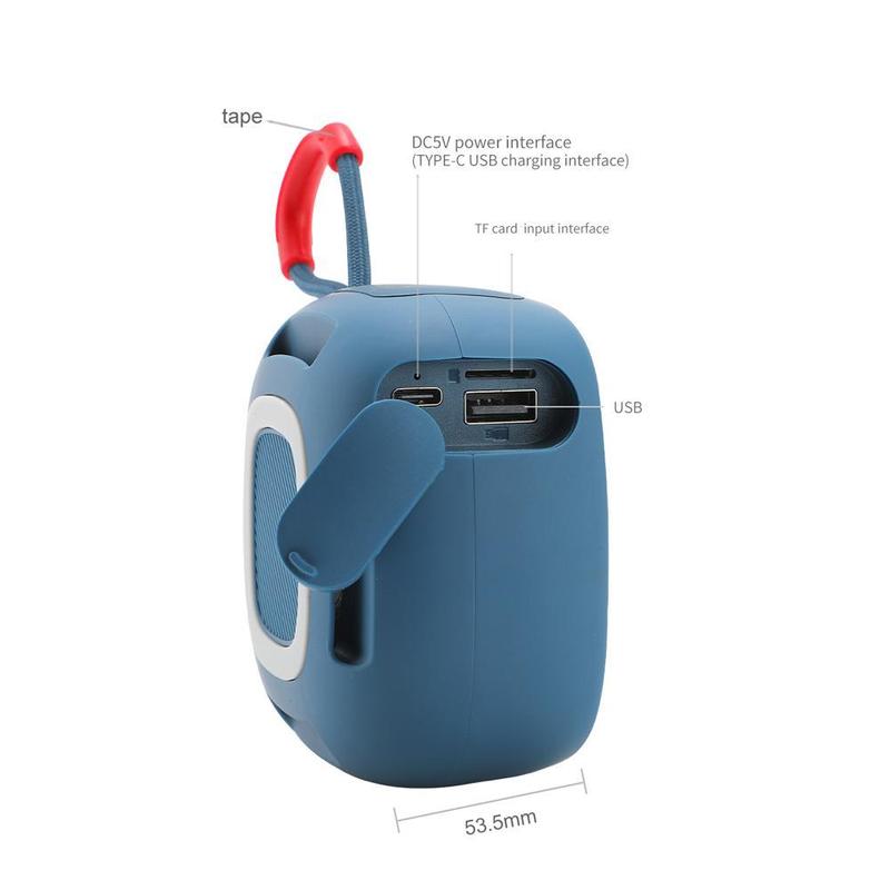 T&G TG659 Mini Wireless Portable Speaker, USB Rechargeable 500mAh BT Speaker, Support TF Card Radio FM Mini Speaker for Home Travel - 8